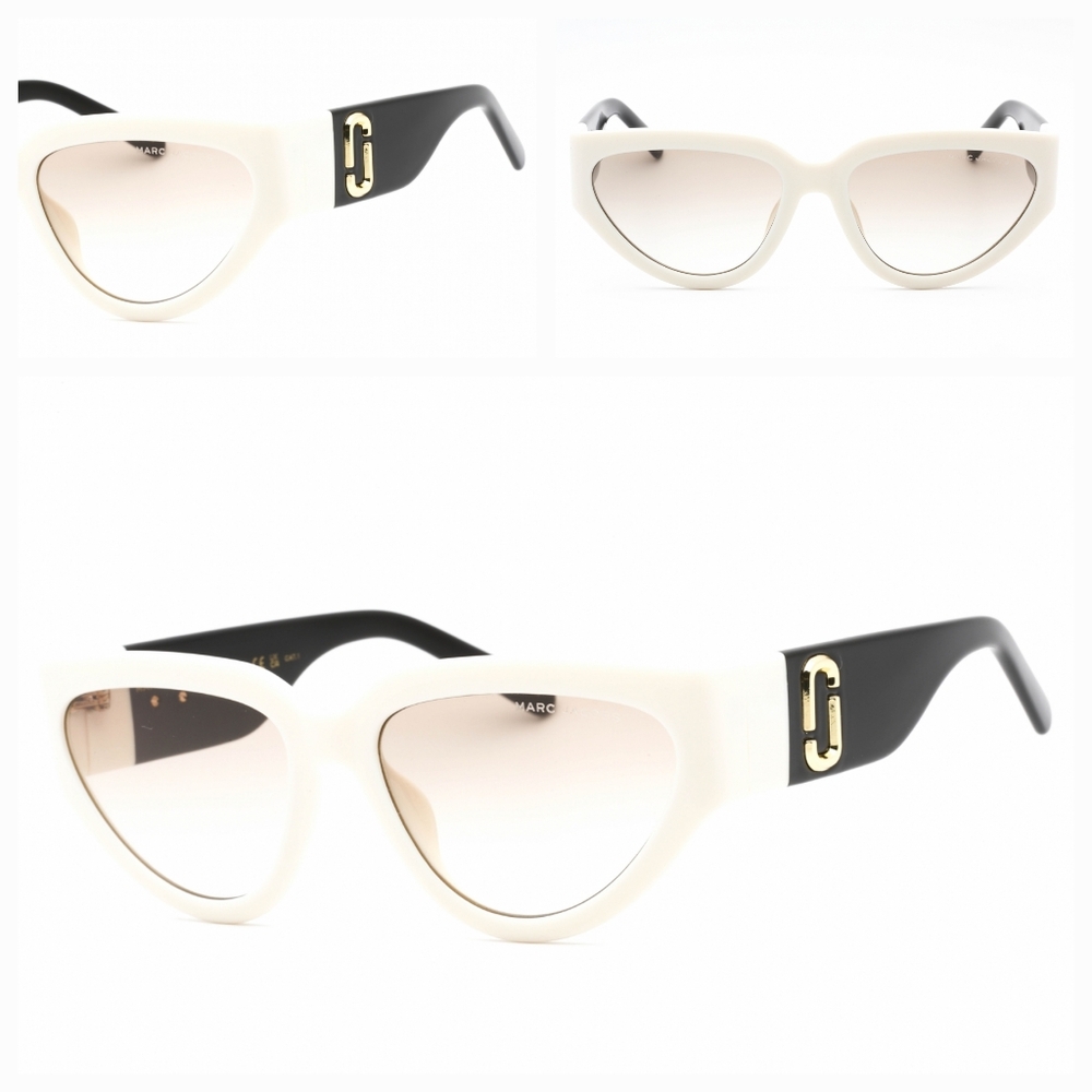 Marc Jacobs White and Black Cat-Eye Sunglasses
